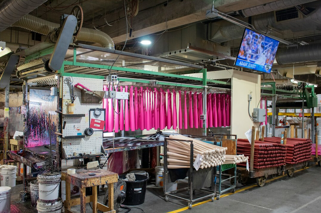 TV production gallery control room with monitor wall and vision mixer